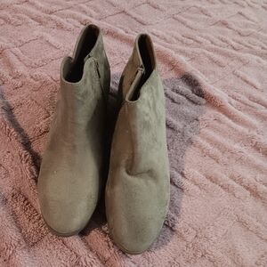 Soda Suede Ankle Booties - Taupe